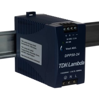 TDK-Lambda Switched Mode DIN Rail Power Supply 264V AC/DC Input, 24V DC, 2.1A, 50W Output DPP50-24