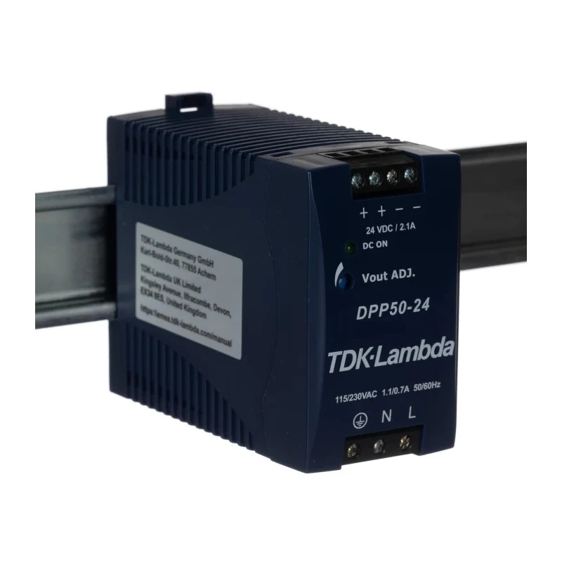 TDK-Lambda Switched Mode DIN Rail Power Supply 264V AC/DC Input, 24V DC, 2.1A, 50W Output DPP50-24