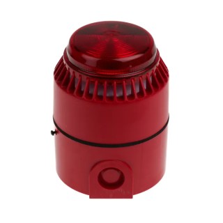 Fulleon Flashni Series Red Sounder-Beacon Combination Electronic, 28V dc, 110 dB, Wall Mount, IP65 IP56 640031FULL-0042X