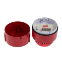 Fulleon Flashni Series Red Sounder-Beacon Combination Electronic, 28V dc, 110 dB, Wall Mount, IP65 IP56 640031FULL-0042X