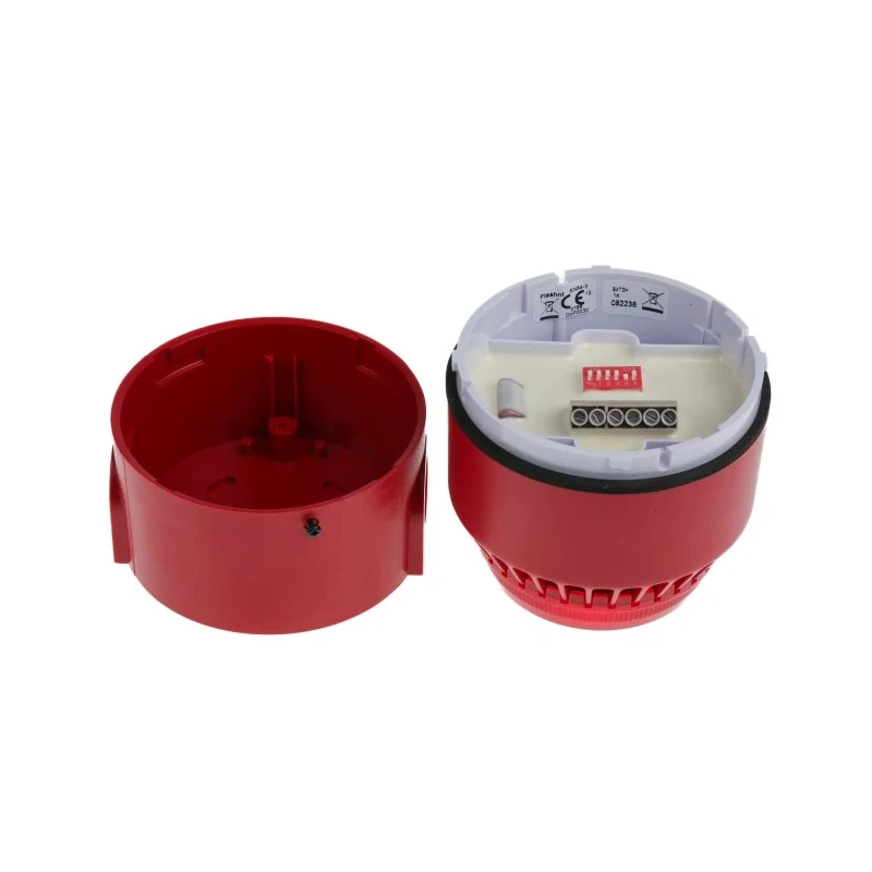 Fulleon Flashni Series Red Sounder-Beacon Combination Electronic, 28V dc, 110 dB, Wall Mount, IP65 IP56 640031FULL-0042X