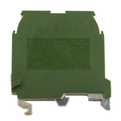 Entrelec SNA Series Earth Terminal Block Yellow, Green, 4mm², 1-Level, Screw Termination 1SNA165113R1600