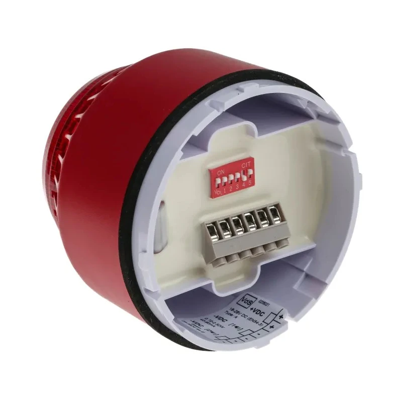 Fulleon Flashni Series Red Sounder-Beacon Combination Electronic, 28V dc, 110 dB, Wall Mount, IP65 IP56 640031FULL-0042X
