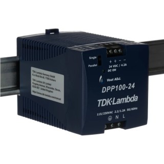 TDK-Lambda Switched Mode DIN Rail Power Supply 264V AC/DC Input, 24V DC, 4.2A Output, 100W DPP100-24
