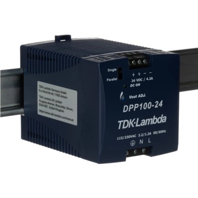 TDK-Lambda Switched Mode DIN Rail Power Supply 264V AC/DC Input, 24V DC, 4.2A Output, 100W DPP100-24