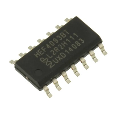 Nexperia 4 2-Input NAND Schmitt Trigger Input Logic Gate, 14-Pin SOIC HEF4093BT,652