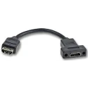 RS PRO 80 mm Female HDMI to Female HDMI Cable Black 124-2517