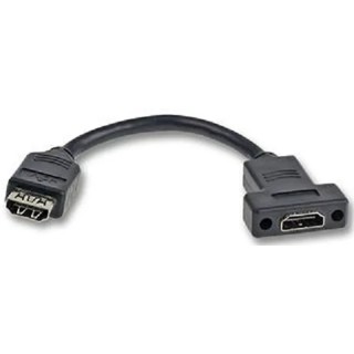 RS PRO 80 mm Female HDMI to Female HDMI Cable Black 124-2517