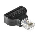 RS PRO 8 Port RJ45 Adapter 37.6 x 32.7 x 12.7mm Plastic Nickel Plated Terminals RJ45 RJ45