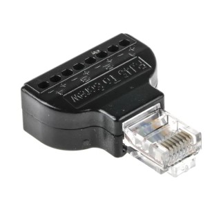 RS PRO 8 Port RJ45 Adapter 37.6 x 32.7 x 12.7mm Plastic Nickel Plated Terminals RJ45 RJ45