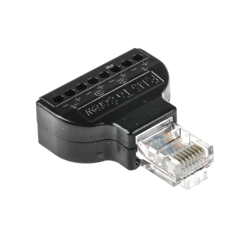 RS PRO 8 Port RJ45 Adapter 37.6 x 32.7 x 12.7mm Plastic Nickel Plated Terminals RJ45 RJ45