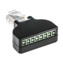 RS PRO 8 Port RJ45 Adapter 37.6 x 32.7 x 12.7mm Plastic Nickel Plated Terminals RJ45 RJ45