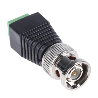 RS PRO Straight Coaxial Adapter Male BNC to 2 Pin Terminal Block Cable Mount 40.4mm Length Nickel Plated Contacts 124-2521