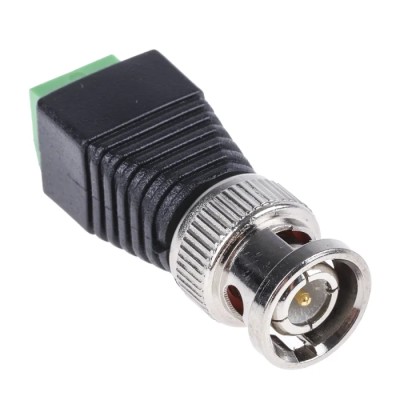 RS PRO Straight Coaxial Adapter Male BNC to 2 Pin Terminal Block Cable Mount 40.4mm Length Nickel Plated Contacts 124-2521