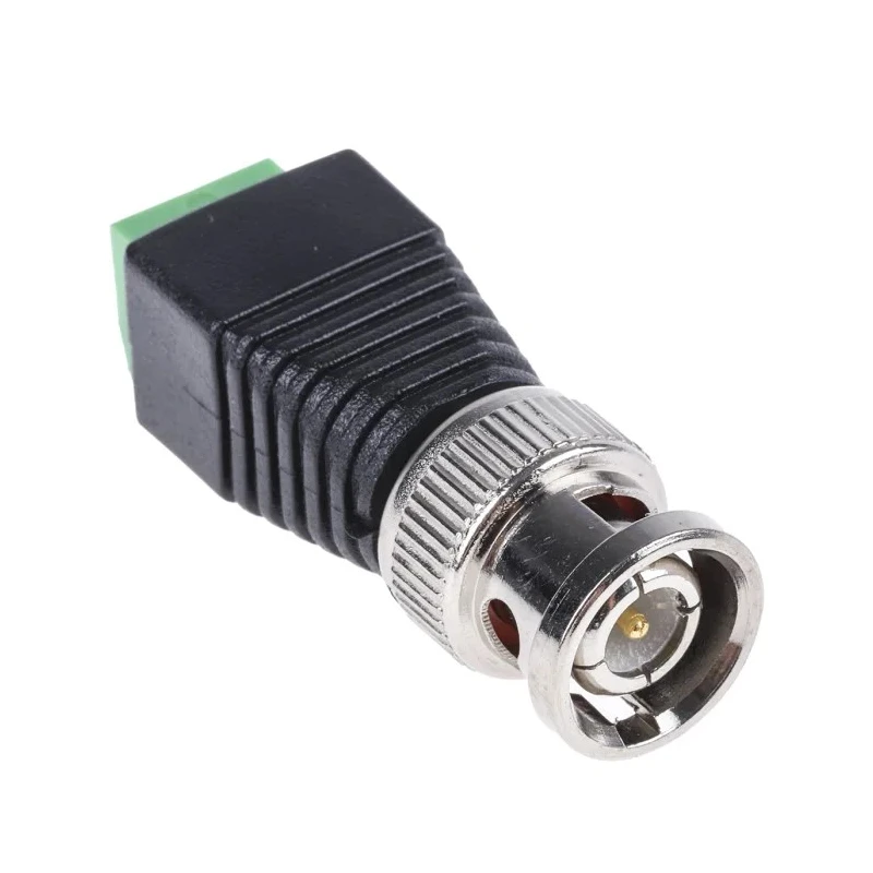 RS PRO Straight Coaxial Adapter Male BNC to 2 Pin Terminal Block Cable Mount 40.4mm Length Nickel Plated Contacts 124-2521