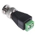 RS PRO Straight Coaxial Adapter Male BNC to 2 Pin Terminal Block Cable Mount 40.4mm Length Nickel Plated Contacts 124-2521