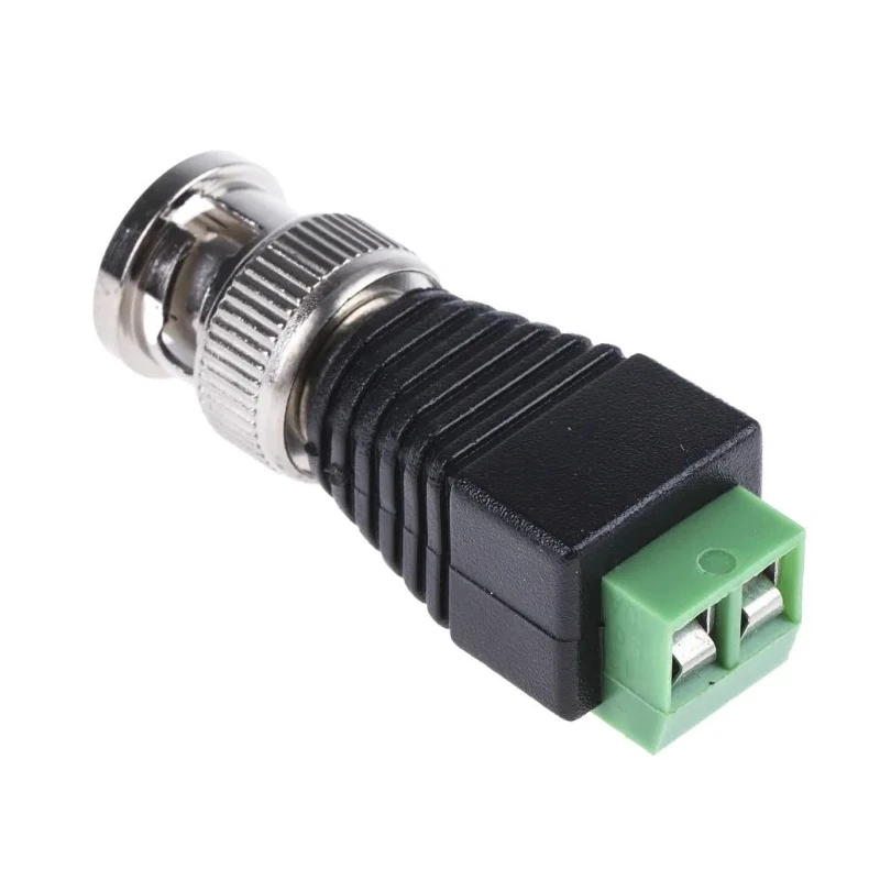 RS PRO Straight Coaxial Adapter Male BNC to 2 Pin Terminal Block Cable Mount 40.4mm Length Nickel Plated Contacts 124-2521