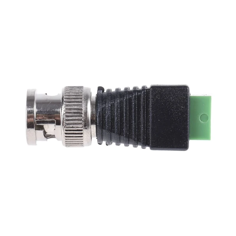 RS PRO Straight Coaxial Adapter Male BNC to 2 Pin Terminal Block Cable Mount 40.4mm Length Nickel Plated Contacts 124-2521