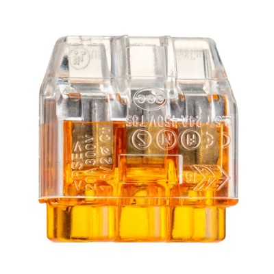 HellermannTyton HelaCon Plus Mini Wire Splice Connector Clear Orange Uninsulated Tin Plated Copper 148-90037 HCPM-3-PC-CL/OG