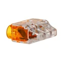 HellermannTyton HelaCon Plus Mini Wire Splice Connector Clear Orange Uninsulated Tin Plated Copper 148-90037 HCPM-3-PC-CL/OG