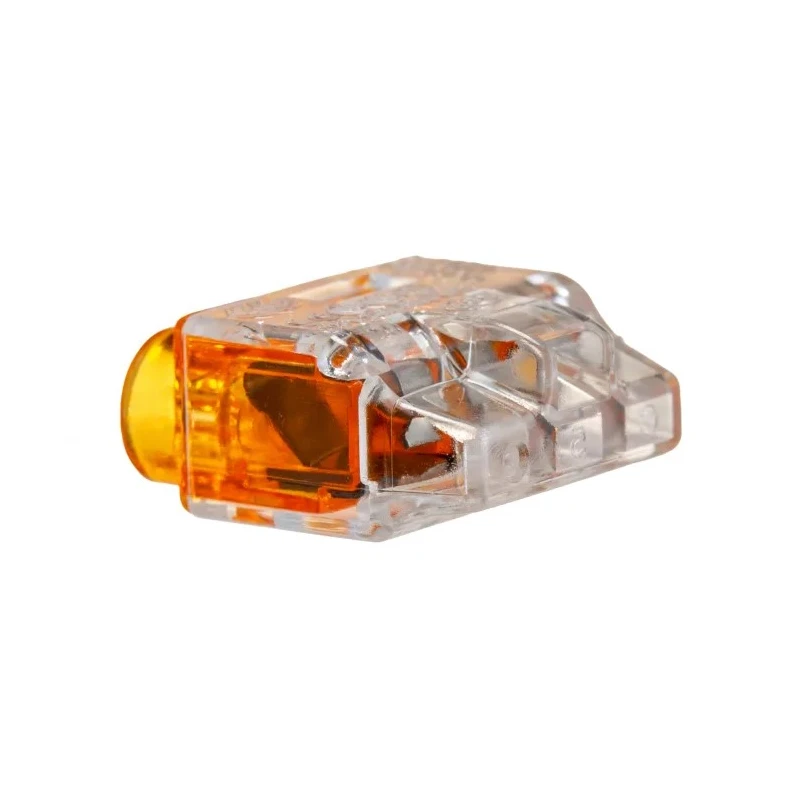 HellermannTyton HelaCon Plus Mini Wire Splice Connector Clear Orange Uninsulated Tin Plated Copper 148-90037 HCPM-3-PC-CL/OG