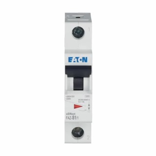 Moeller xEffect Miniature Circuit Breaker 1-Pole 1A Type S 230V AC 60V DC 10kA Breaking Capacity 278606 FAZ-S1/1