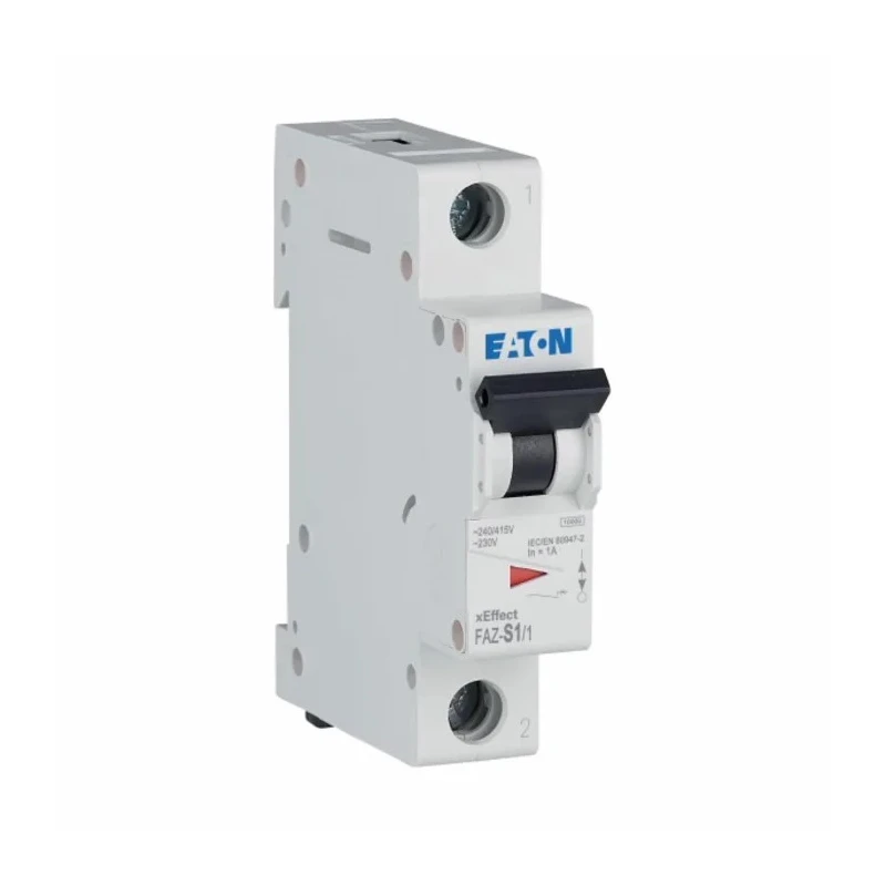Moeller xEffect Miniature Circuit Breaker 1-Pole 1A Type S 230V AC 60V DC 10kA Breaking Capacity 278606 FAZ-S1/1