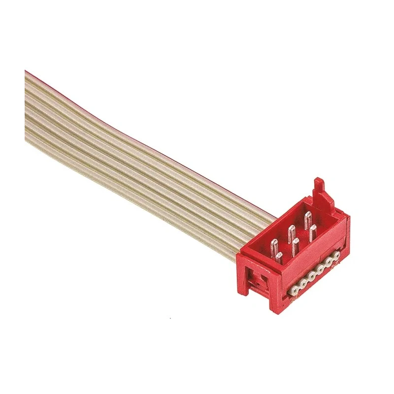 TE Connectivity Micro-MaTch Series Ribbon Cable Flat Ribbon 1.27 mm Pitch 6 Conductors 150 mm Length 28AWG 1483351-2