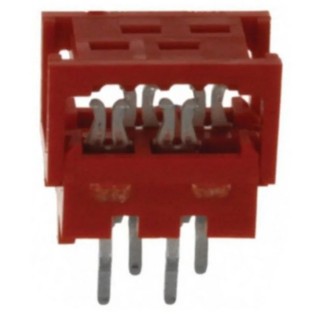 TE Connectivity 4-Way IDC Connector Male for Through Hole, 2 Row, 1.5A Current, 100V, Micro-MaTch Series 7-215570-4