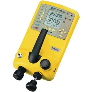Druck Pressure Calibrator 0 bar to 20 bar, Rechargeable Battery, LCD Backlight Display, ATEX Certified I615SPC-13G-4025