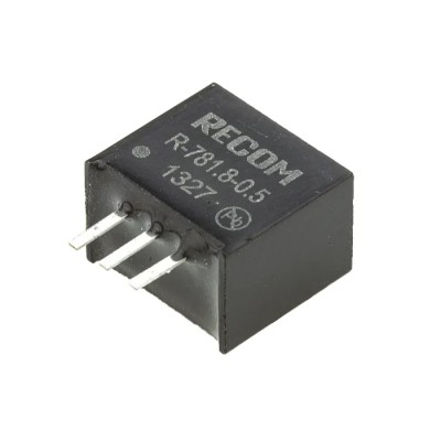 Recom Switching Regulator, Through Hole Mount, 1.8V DC Output Voltage, 500mA Output Current, 2.5W Power R-781.8-0.5