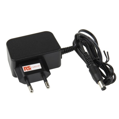 RS PRO 2.1 x 5.5 x 10 mm Centre Positive AC/DC Adapter Type C 12W 24V DC Output 500mA 124-2191