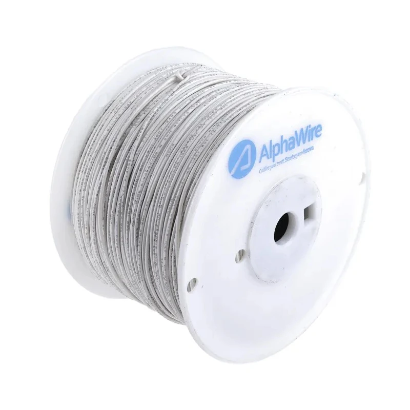 Alpha Wire Hookup Wire PVC Series White 18 AWG, 16 x 0.25 mm Core Strands, 305 m Length, 300 V, Flame Retardant 3055 WH001