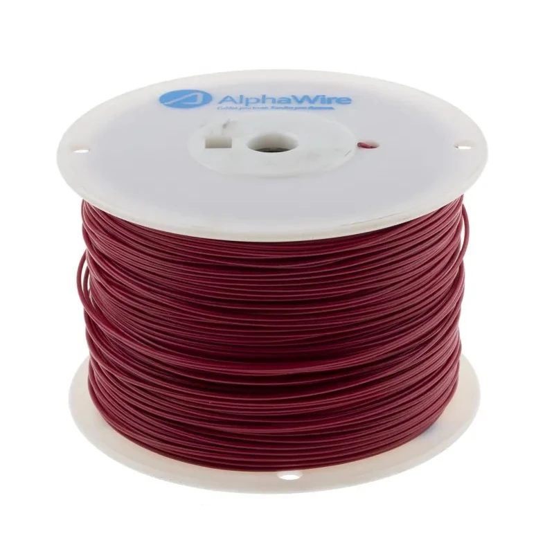 Alpha Wire Hook Up Wire PVC Series Red 18 AWG 16x0.25mm Core Strands 305m 300V Flame Retardant Hookup 3055 RD001