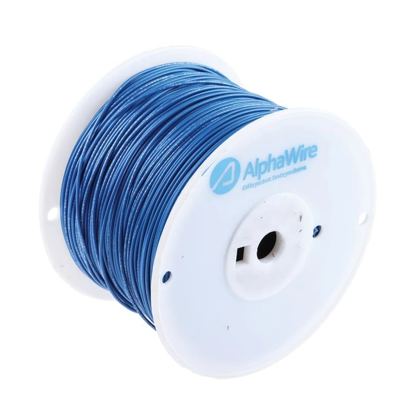 Alpha Wire Hookup Wire PVC Series Blue, 18 AWG, 16 x 0.25 mm Core Strands, 305 m Length, 300 V, Flame Retardant 3055 BL001
