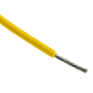 Alpha Wire Hookup Wire PVC Series Yellow, 18 AWG, 16/0.25 mm Core Strands, 305 m, 300V, Flame Retardant, UL1007, 3055 YL001