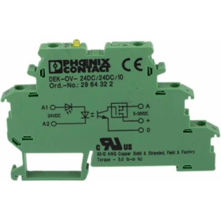 Phoenix Contact DEK-OV- 24DC/24DC/10 Series Solid State Relay DIN Rail Mount 300V Load 300V Control 2964322