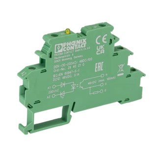 Phoenix Contact Solid State Relay DIN Rail Mount 300 V Load, 300 V Control DEK-OE-230AC/48DC/100 Series 2940210