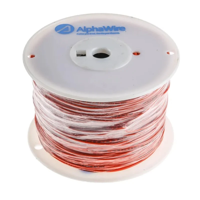 Alpha Wire Hook Up Wire PVC Series Orange, 18 AWG, 16/0.25 mm Core Strands, 305 m, Flame Retardant Polyvinyl 3055 OR001