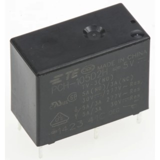 TE Connectivity DIN Rail Power Relay with 5V DC Coil, 10A Switching Current, SPDT Contact Configuration PCH-105D2H
