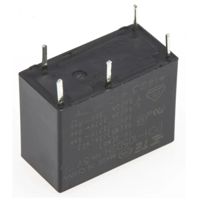 TE Connectivity DIN Rail Power Relay with 5V DC Coil, 10A Switching Current, SPDT Contact Configuration PCH-105D2H