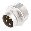Lumberg 314 4 Pole Straight M16 DIN Plug 5A 250V AC IP68 Threaded Wall Mount Male 0314 04