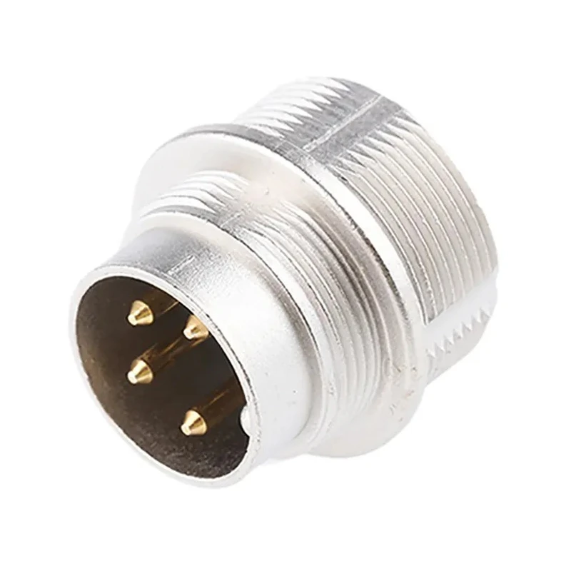 Lumberg 314 4 Pole Straight M16 DIN Plug 5A 250V AC IP68 Threaded Wall Mount Male 0314 04