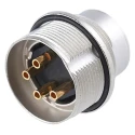 Lumberg 314 4 Pole Straight M16 DIN Plug 5A 250V AC IP68 Threaded Wall Mount Male 0314 04