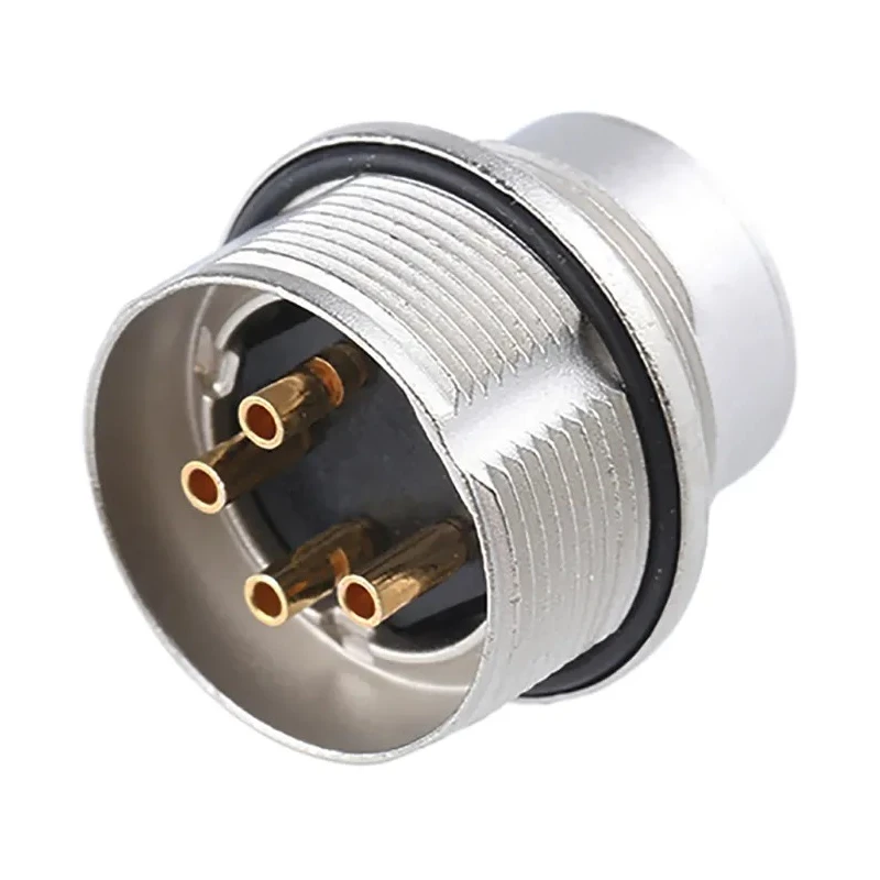 Lumberg 314 4 Pole Straight M16 DIN Plug 5A 250V AC IP68 Threaded Wall Mount Male 0314 04