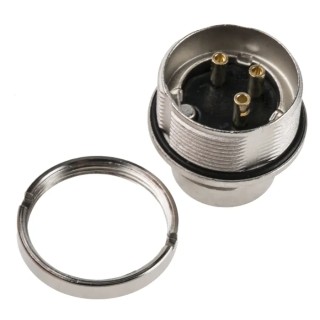 Lumberg 314 3 Pole Straight M16 DIN Plug, 5A, 250V AC, IP68 Threaded Wall Mount Male 0314 03