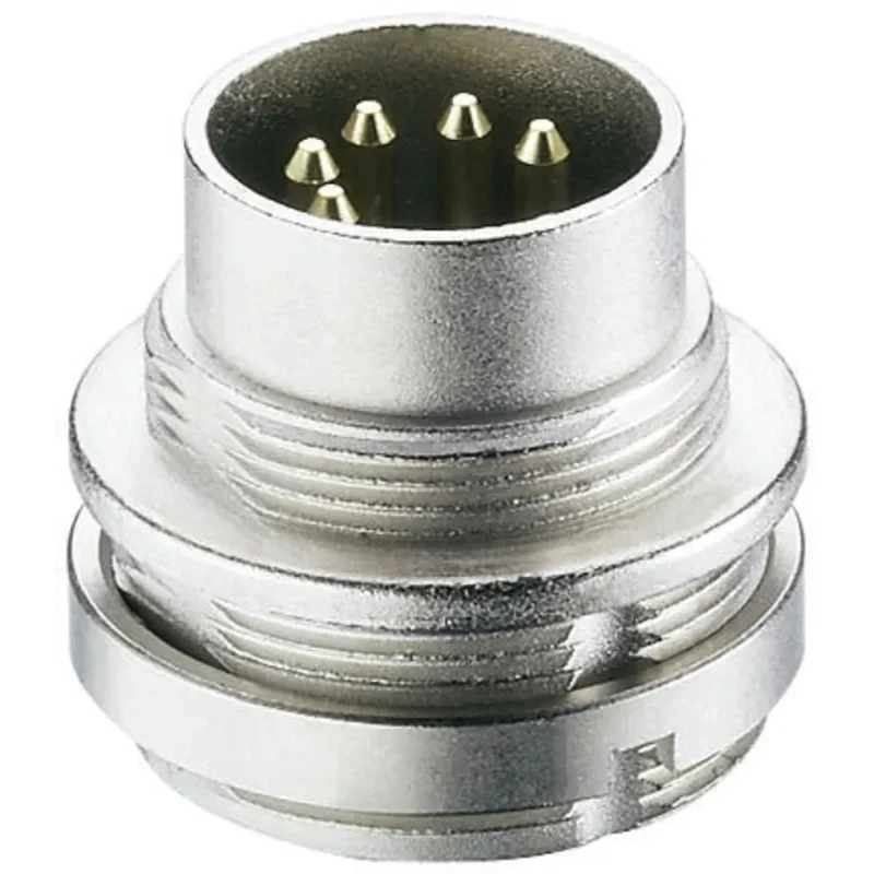 Lumberg 314 8 Pole Straight M16 DIN Plug, Wall Mount Male, Threaded, 60V AC, 5A, IP68, DIN EN 60529 0314 08