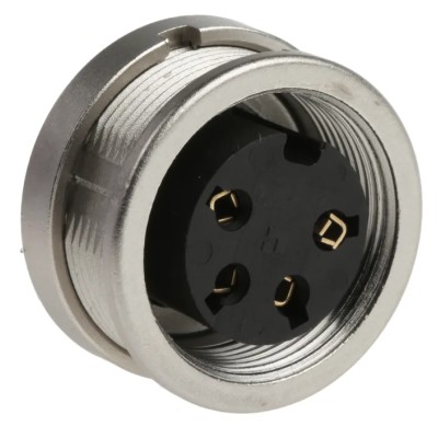 Lumberg 4 Pole Straight M16 DIN Socket Panel Mount Female Screw-On Connector 250V AC 5A KFV 40