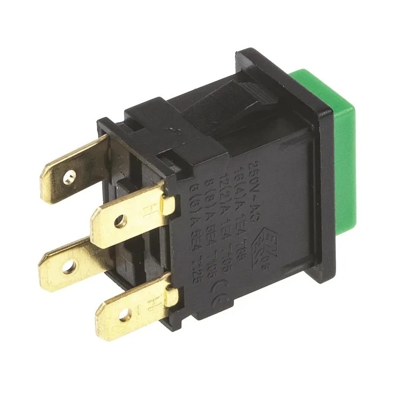 Arcolectric (Bulgin) Ltd 8300 Series Push Button Switch Momentary DPST Panel Mount 12.9 mm Cutout IP40 250V AC H8351ABAAH