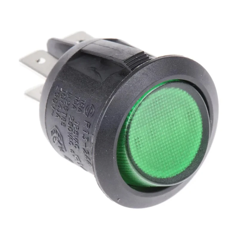 Arcolectric (Bulgin) Ltd Illuminated DPST On-Off On-Off Rocker Switch Panel R13244BNAB